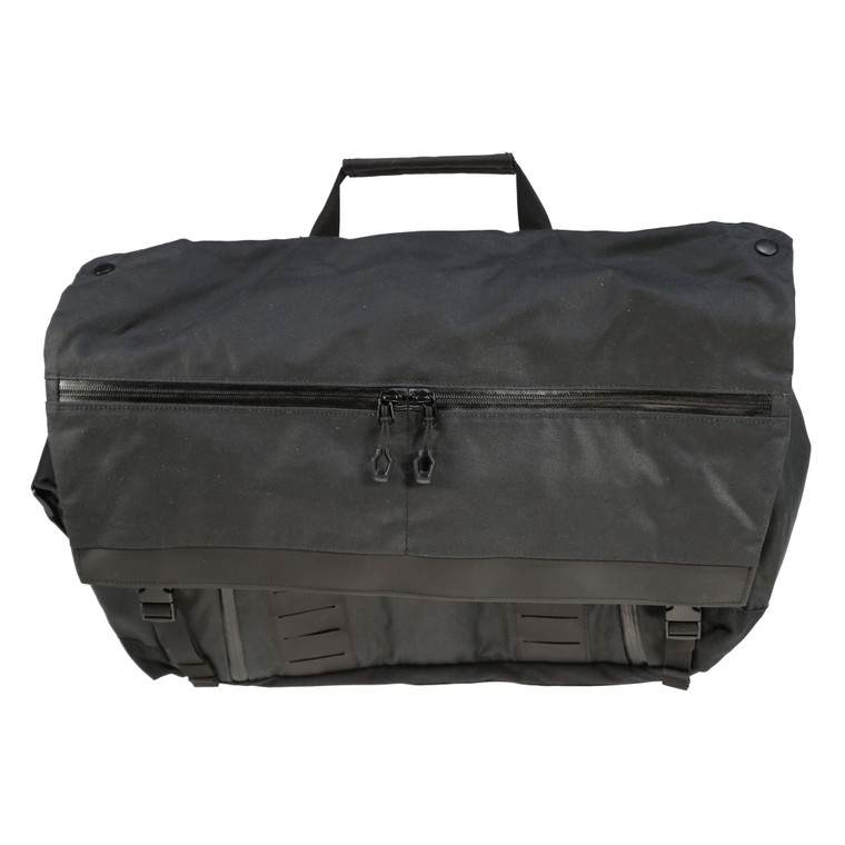 Grey Ghost Gear, Wanderer Messenger Bag, Bag, Waxed Canvas, 17.4 Liters, Black