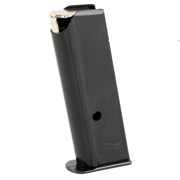 Walther, Magazine, 380ACP, 6 Rounds, Fits Walther PPK, Anti-Friction Coating, Black