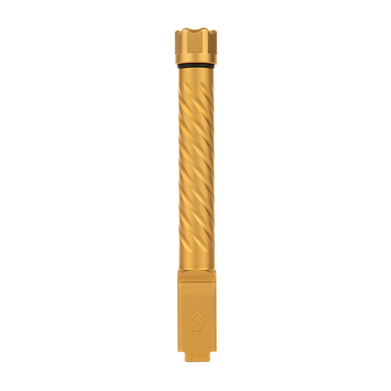 Ballistic Advantage, Premium Series, 9MM, 5" Threaded Barrel, 1/2x28, Spiral Fluting, For Glock 17 Gen 5, PVD Finish, Gold