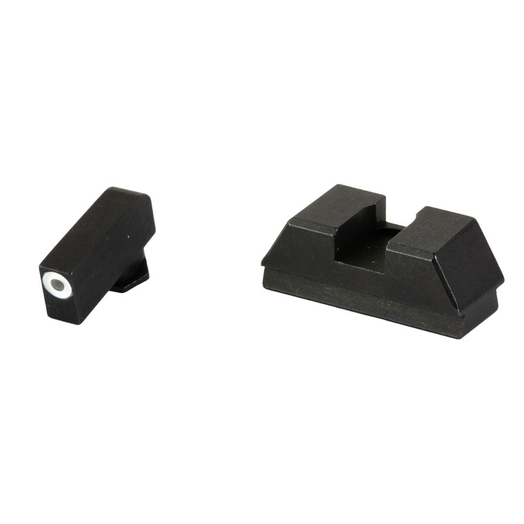 AmeriGlo, Optic Compatible Sets for Glock, For Glock 43X/48 MOS, Green Tritium with White Outline, Black Rear, .220" Front and .295" Rear