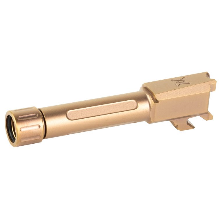 True Precision, Threaded Barrel, 9MM, Fits Springfield Armory Hellcat, Copper TiCN Finish, Includes Thread Protector