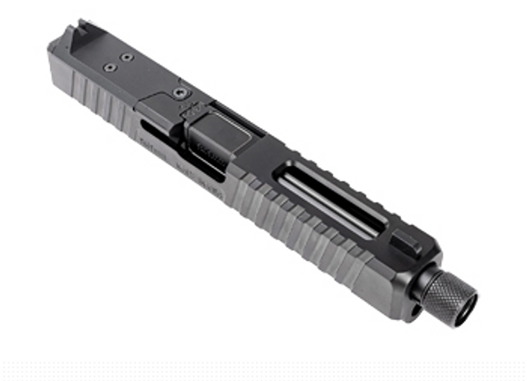 Noveske, DM Slide, Noveske Barrel Threaded 1/2x28, DLC Finish, Black, Direct Mount Optics Ready, For Glock 17 Gen 3, Includes Noveske End Plate, Cover Plate w/Rear Sight, Front Sight