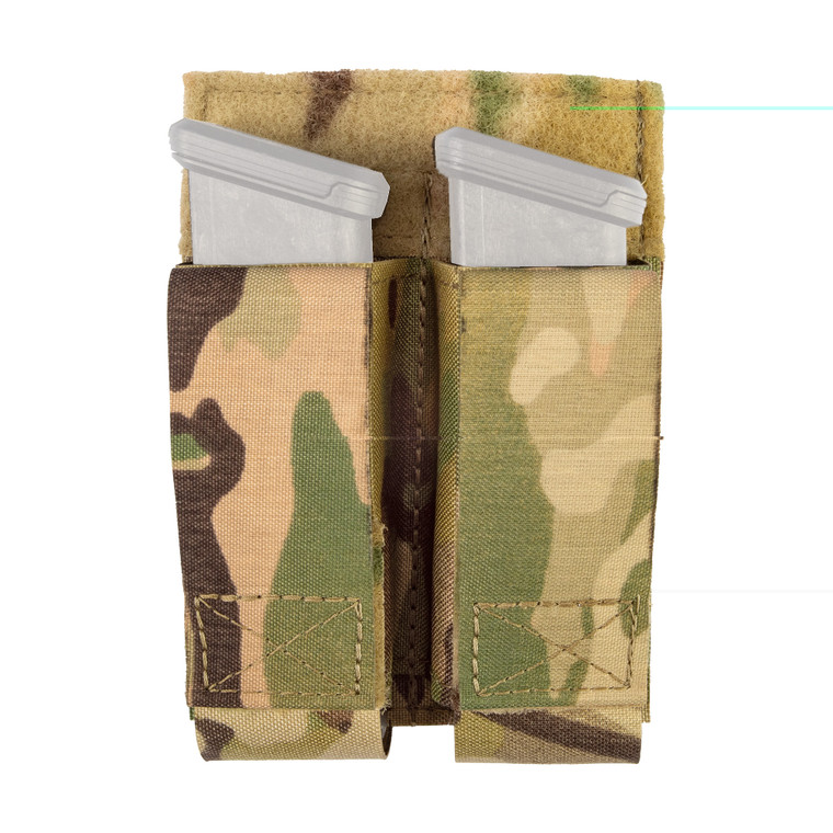 Grey Ghost Gear, Double Pistol Magna Mag Pouch, Laminate Nylon, MultiCam