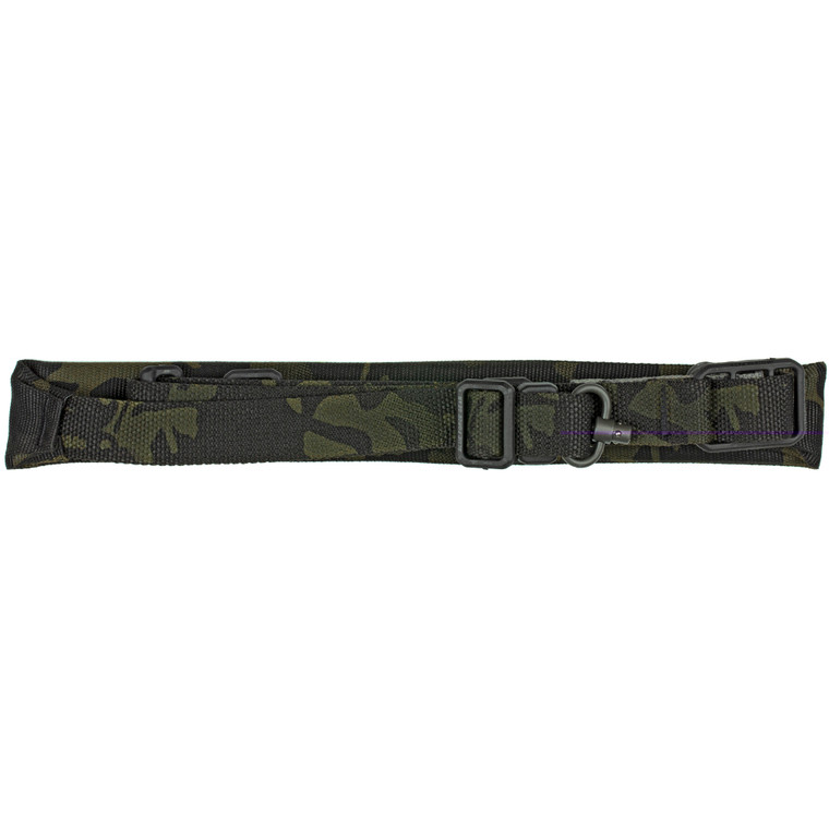 Blue Force Gear, Vickers 221 Sling, Padded, 2-To-1 Point Sling, Multicam Black, RED Swivel, Molded Acetal Adjuster