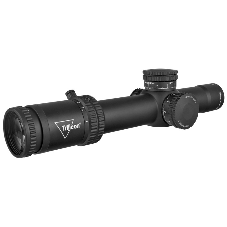 Trijicon, Credo 1-8x28mm First Focal Plane Riflescope with Red/Green MRAD Segmented Circle, 34mm Tube, Matte Black, Exposed Locking Adjusters