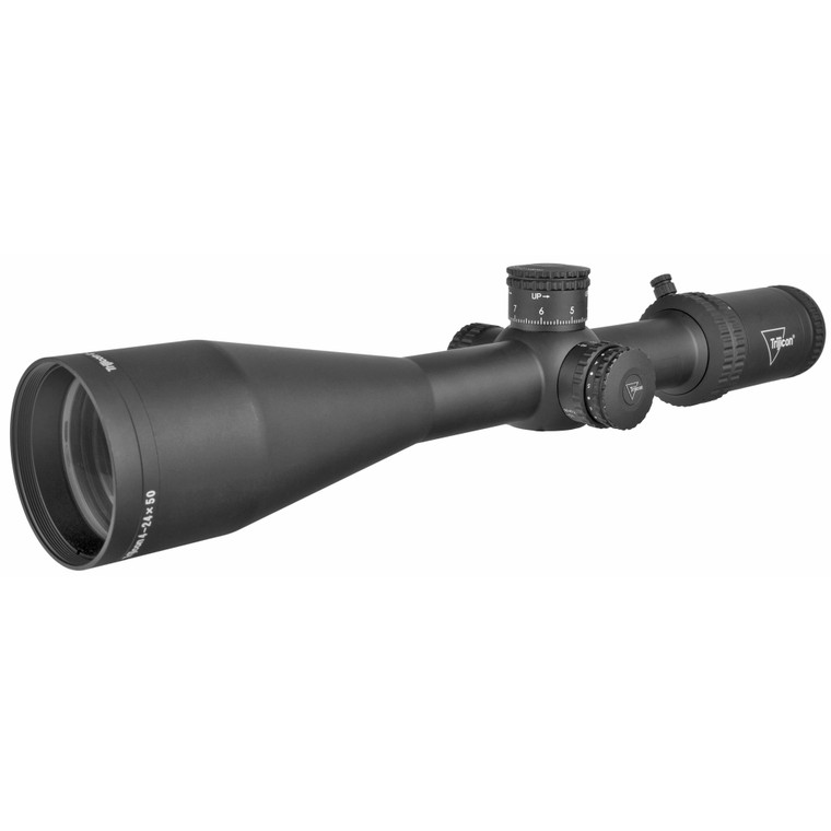 Trijicon, Tenmile 4-24x50mm Second Focal Plane Riflescope with Red LED Dot, MRAD Ranging, 30mm Tube, Matte Black, Exposed Elevation Adjuster with Return to Zero Feature