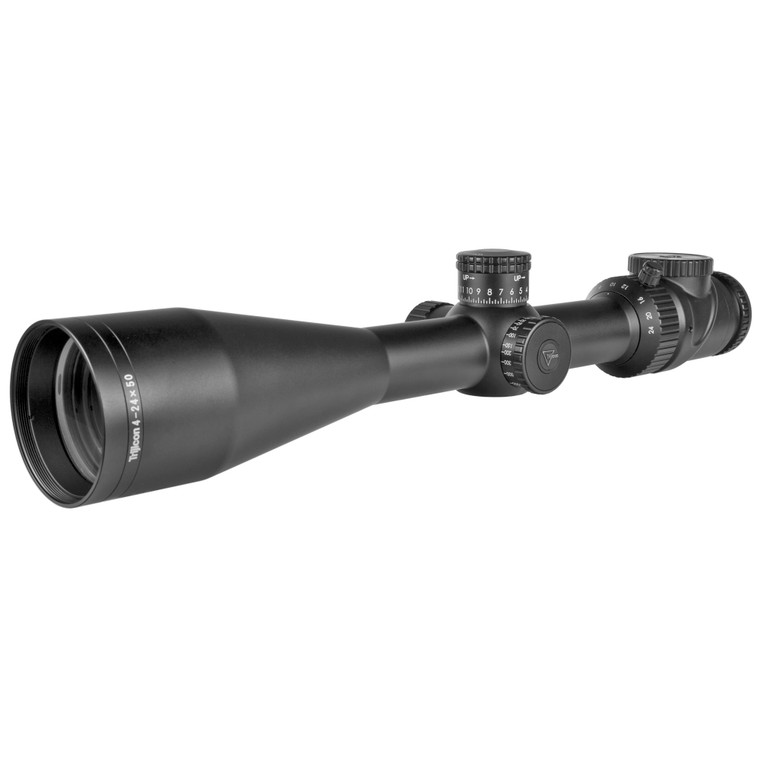 Trijicon, AccuPoint 4-24x50mm Riflescope MOA Ranging Crosshair with Green Dot, 30mm Tube, Satin Black, Exposed Elevation Adjuster with Return to Zero Feature