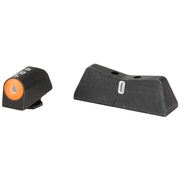 XS Sights, DXT2 Big Dot Tritium Front, White Stripe Express Rear, Fits Glock 17/19/22/23/24/26/27/31/32/33/34/35/36/38, Taurus G3c/GX4/New Production G3, Walther PDP, Green with Orange Outline
