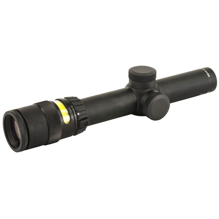 Trijicon, Accupoint Rifle Scope, 1-4X24mm, 30mm, German #4 Crosshair With Green Dot Reticle, Matte