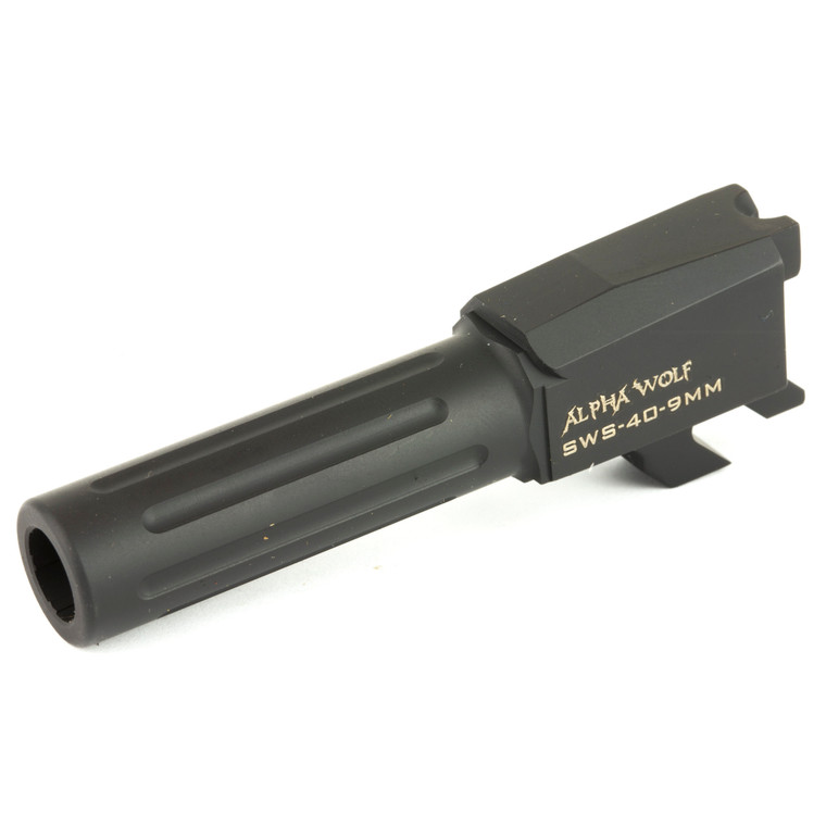 Lone Wolf Distributors, AlphaWolf 40-9 Conversion Barrel, 9MM, 3.9", Salt Bath Nitride Finish, Fits S&W M&P Shield