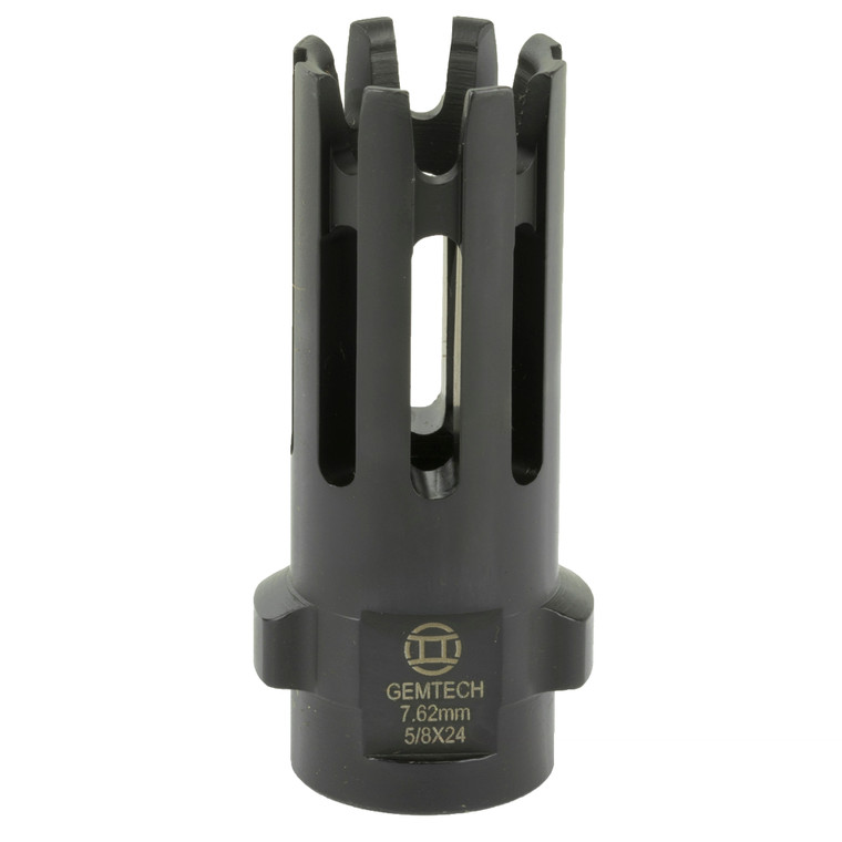 Gemtech, QUICKMOUNT, Carbon Cutting Flash Hider, 7.62NATO, 5/8 X 24, Black Finish