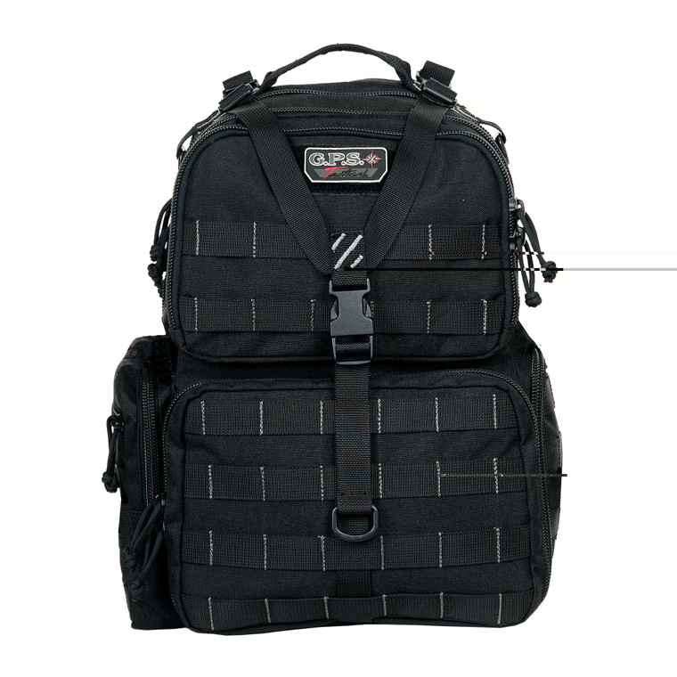 GPS, Tactical, Backpack, Black, Soft, 3 Internal Pistol Cases