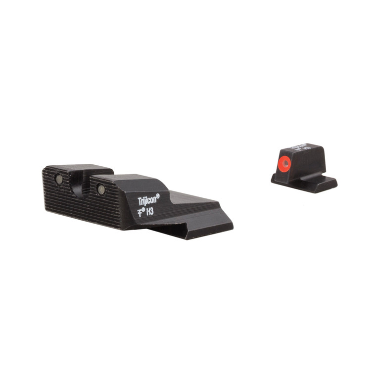 Trijicon, Tritium HD XR Night Sight, Smith & Wesson M&P Shield, Orange Front, 3 Dot