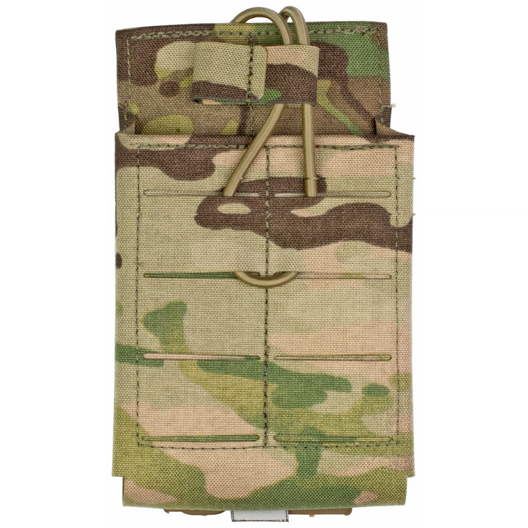 Grey Ghost Gear, Single 7.62 Mag Pouch, Fits 7.62NATO/308WIN AR Magazines, Laminate Nylon, MultiCam