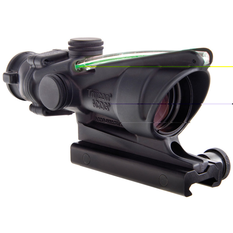 Trijicon, ACOG, 4x32, Dual Illuminated, Green Horseshoe/Dot .223 BAC Reticle, With TA51 Mount