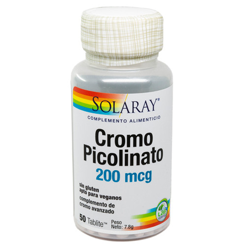Solaray cromo picolinato 200mcg 50 comprimidos
