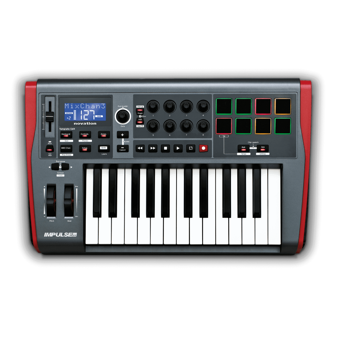 超激得低価[超美品] Novation IMPULSE 25 多彩な機能と優れた反応性で表現力豊かなMIDIキーボード [XH289] MIDIキーボード、コントローラー