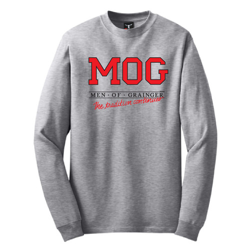 Vintage Men of Grainger Long Sleeve T-Shirt by Rita Hoshino (Gray)