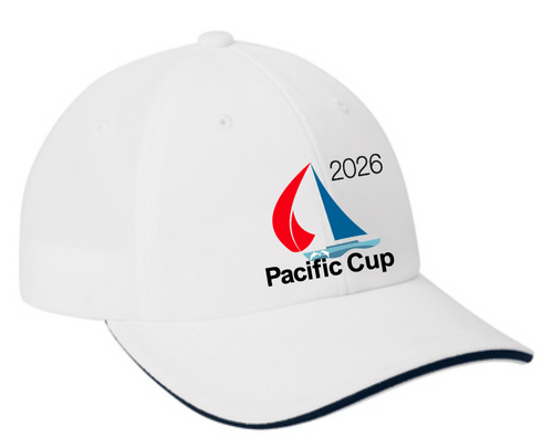 Pacific Cup 2026 Tech Fabric Cap White/Navy (Customizable)