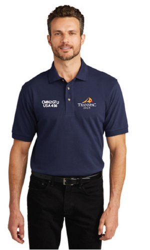 TransPac 2025 Men's Moisture Wicking Polo-Navy (Customizable)