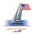 Stars & Stripes USA-11 "Old Glory" Women's 1/4 Zip Wicking Sailing Shirt (Customizable)