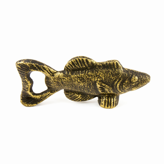 Rustic Gold Cast Iron Fish Bottle Opener