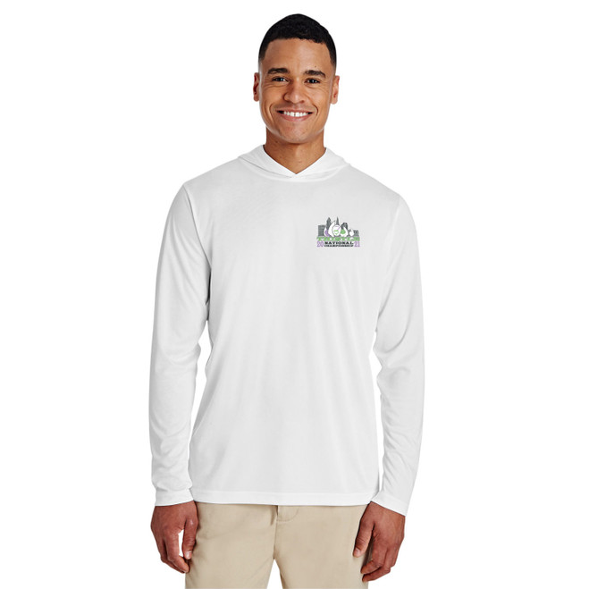 Thistle Nationals 2021 Unisex Hooded Wicking Shirt (White)