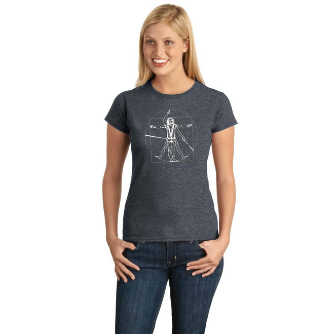DaVinci "Trapeze Man" Multihull and Skiff Sailors Cotton T-Shirt for Women