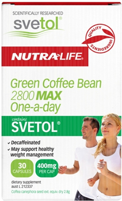 NutraLife Green Coffee Bean 2800 Max + Svetol - 30 Capsules