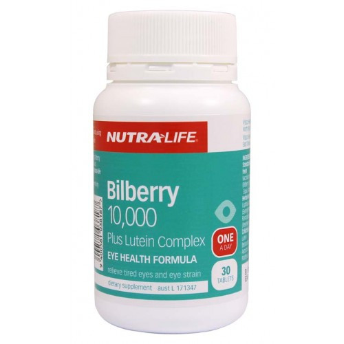 NutraLife Bilberry 10,000 Plus Lutein Complex - Tablets