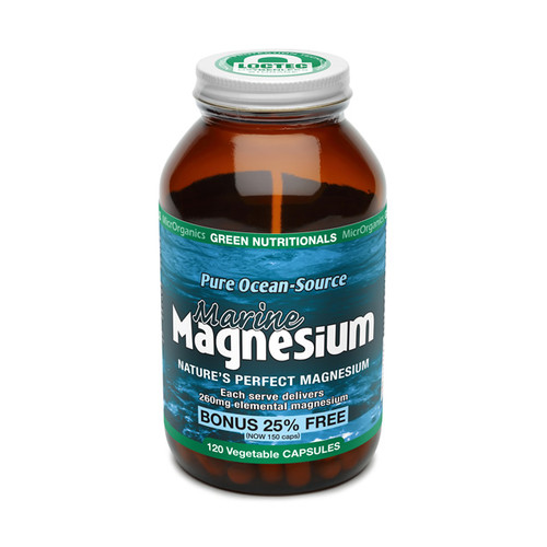 Hawaiian Pacifica Spirulina - Marine Magnesium 120 Vegetable Capsules - Green Nutritionals