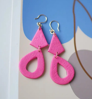 Fashionable, fun and super cute Geometric shaped Handmade earrings for every style!