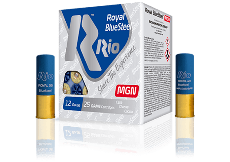 RIO AMMO Royal BlueSteel MGN 36 12GA - 4 Shot