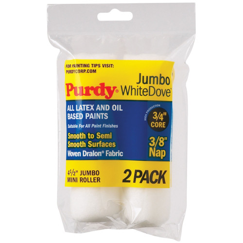 Purdy 4.5'' 3/8 White Dove Sleeve 2 pack