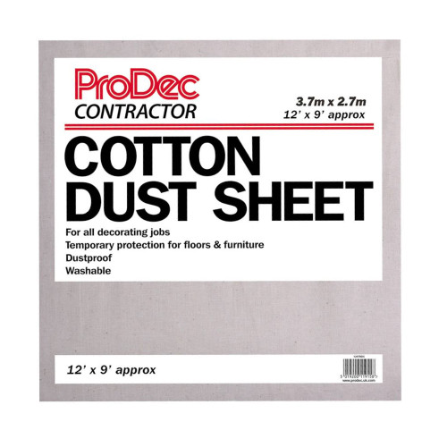 Prodec Contractor 12' X 9' Cotton Dust Sheet