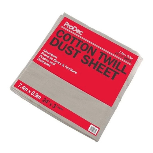 Prodec 24' X 3' Cotton Twill Staircase Dust Sheet