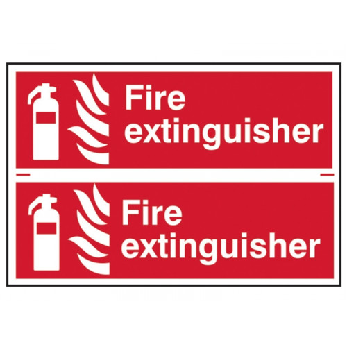 Scan Double Fire Extinguisher PVC Sign - 300mm x 200mm