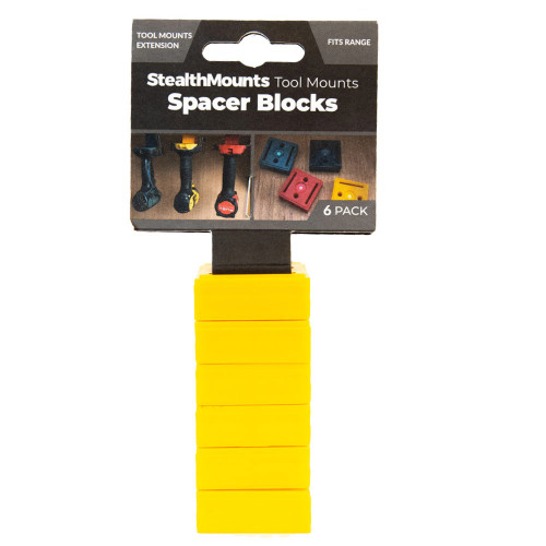 Stealth Mount 12mm Tool Spacers - Yellow Pack of 6