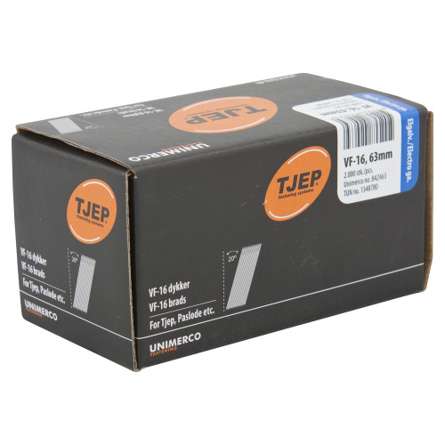 Tjep 63mm VF-16 21° Angled Galv Brads - Box of 2000