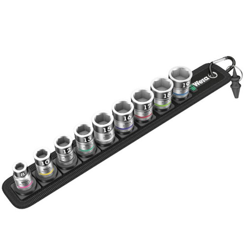 Wera Zyklop Belt B 1 3/8'' Metric Bolt Holding Socket 10 Piece Set