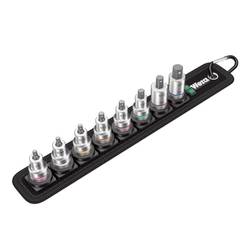 Wera Zyklop Belt B Imperial AL 1 In-Hex-Plus HF Bit-Socket 3/8'' 8 Piece Set