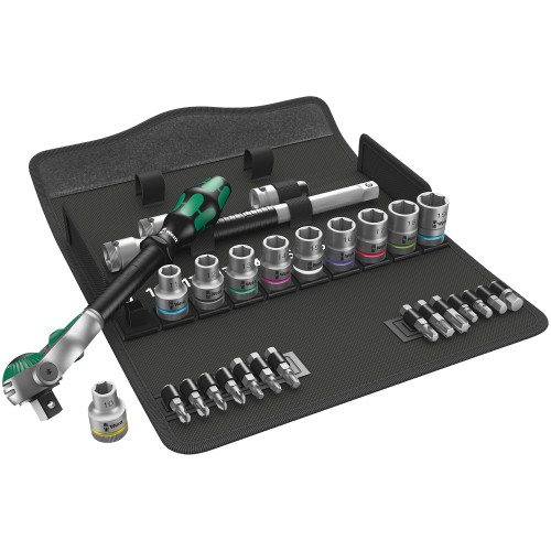 Wera 8100SC6 Zyklop 1/2'' Drive Metric Speed Socket 28 Piece Set