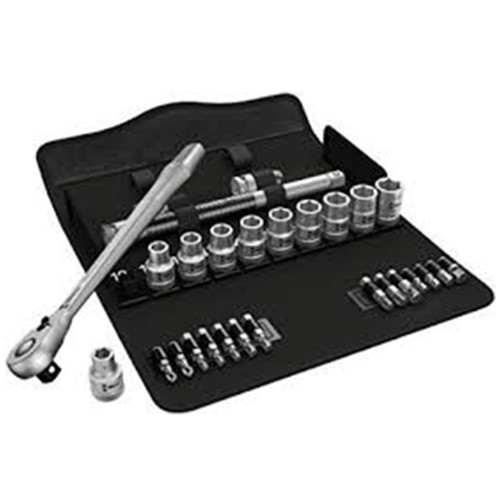 Wera 8100SC8 Zyklop 1/2'' Drive Metric Metal Switch Socket 28 Piece Set