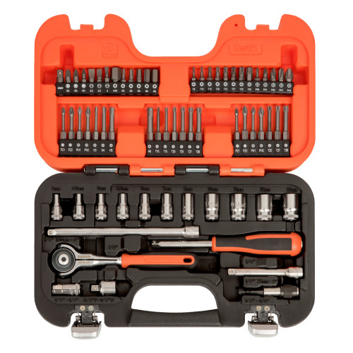 Bahco SW65 Swivel Socket Set of 65 Metric 1/4in Drive