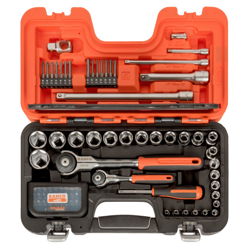 Bahco SW79 Swivel Socket Set of 79 Metric 1/4in & 1/2in Drive