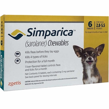 Simparica Chews for Dogs lbs kg) Yellow Chews - Main Image