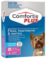 Comfortis PLUS Tablets for Dogs 5-10 lbs (2.3-4.5 kg) - Pink 6 Tablets