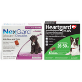 NexGard and Heartgard Combo for Dogs 24.1-50 lbs (10.1-22 kg) -  6 Month Bundle