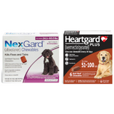 NexGard and Heartgard Combo for Dogs 50.1-60 lbs (22.1-25 kg) -  6 Month Bundle