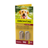Drontal Allwormer Chews for Dogs up to 77 lbs (up to 35 kg) -  2 Chews